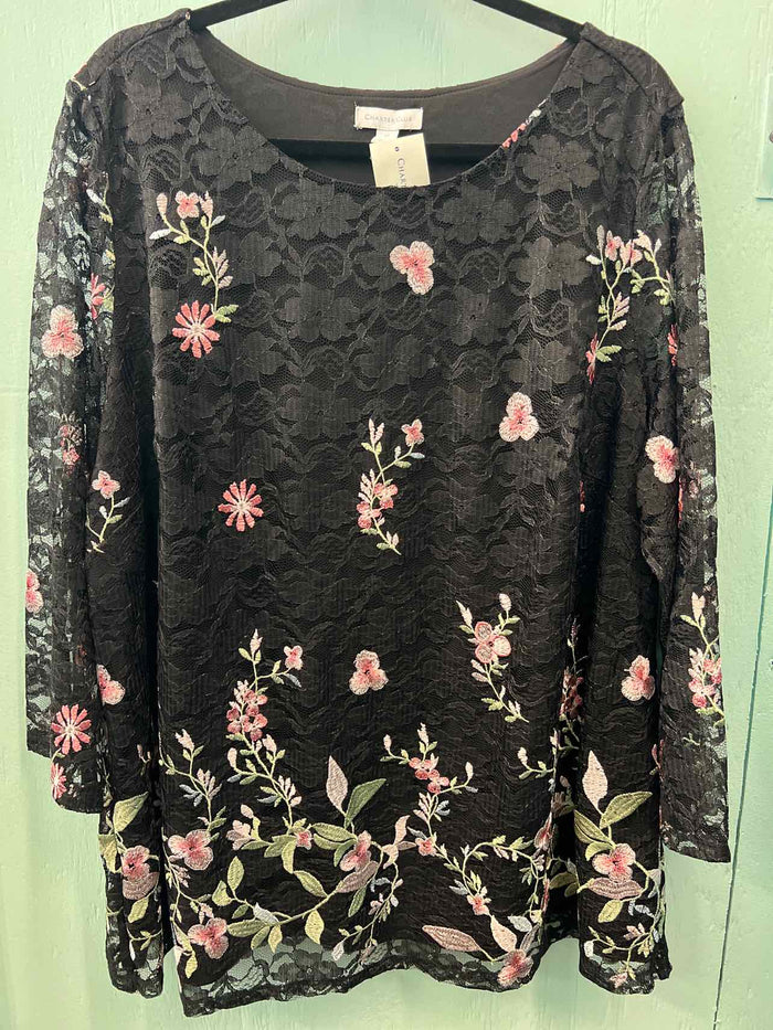 Lace 3/4  Sleeve Floral Top